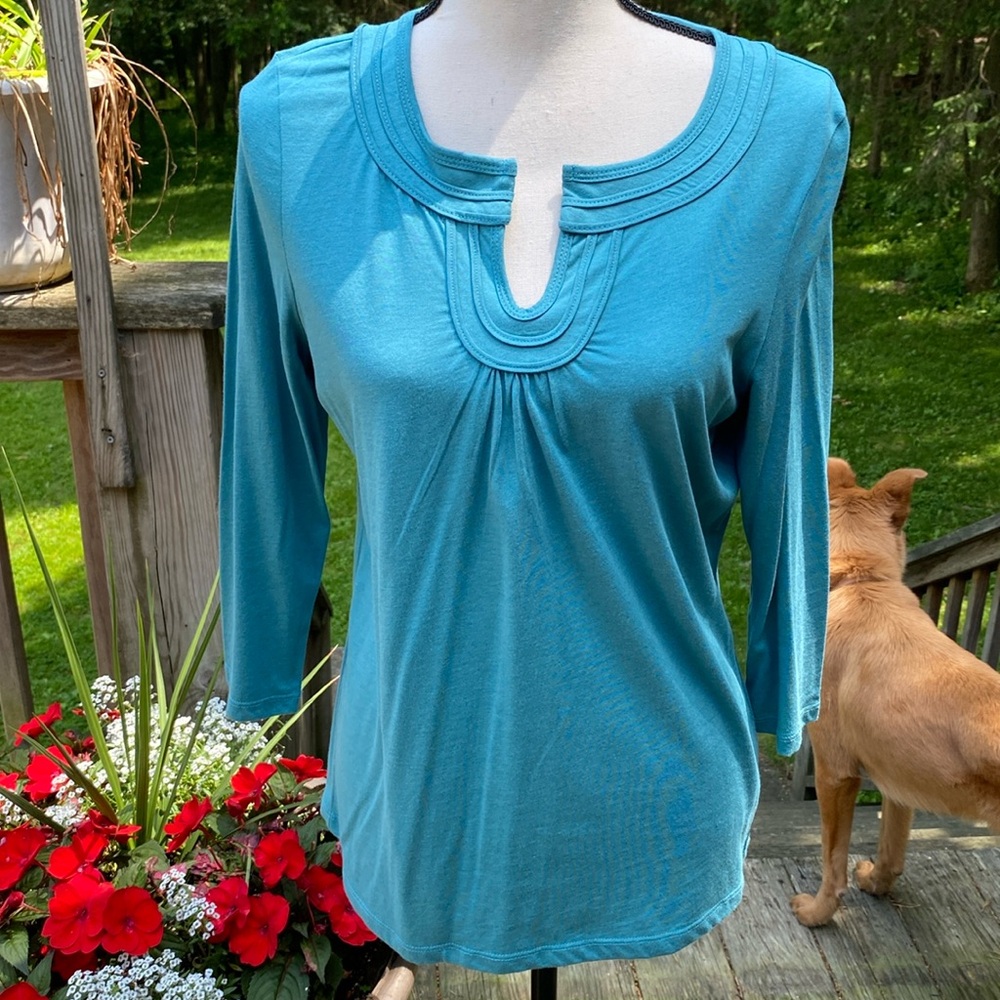 NWT Talbots top 3/4 sleeve petite large